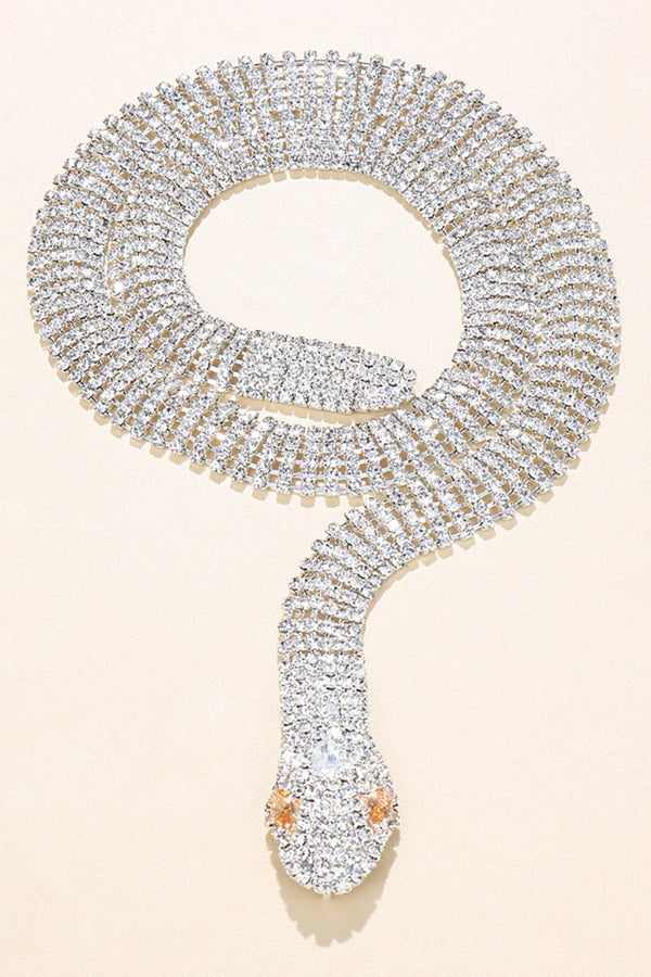 LOVEVVR Lacey Serpent Diamond Necklace