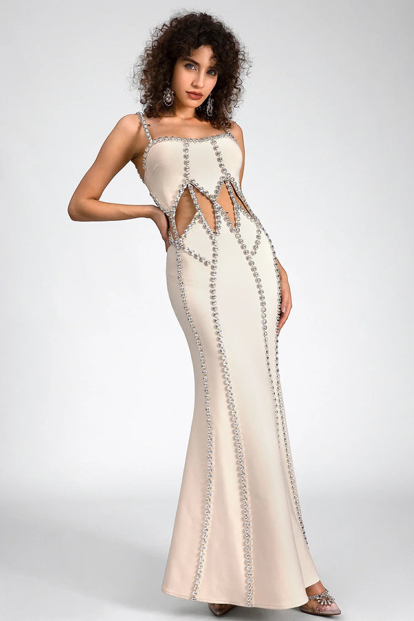 LOVEVVR Maloti Diamond Cutout Bandage Dress