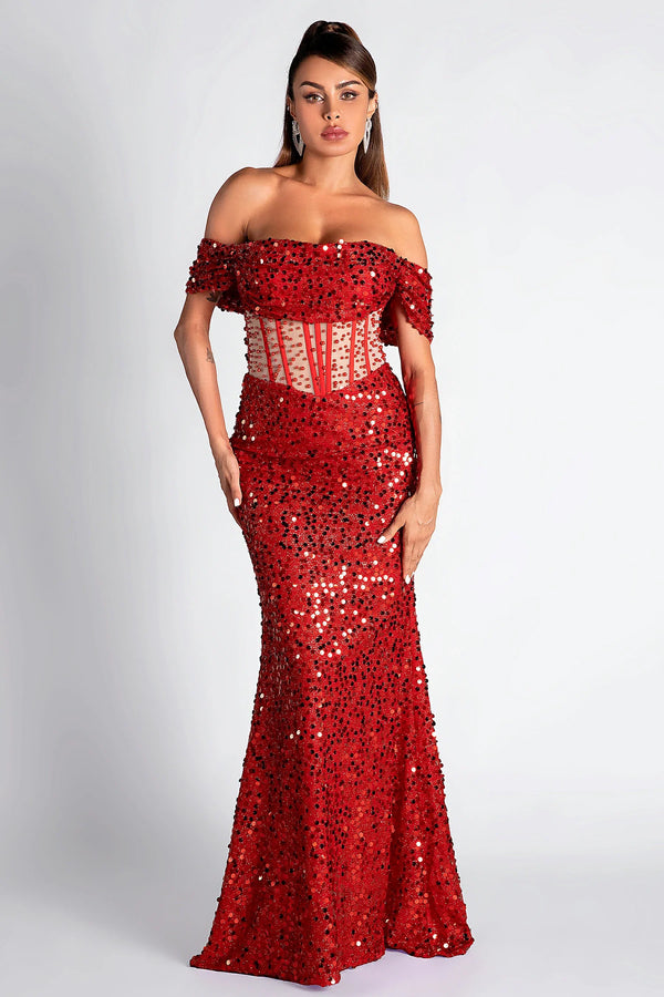 LOVEVVR Lamproti Corset Sequin Mermaid Dress