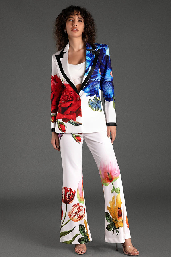 LOVEVVR Mikeas Floral Printed Blazer Set