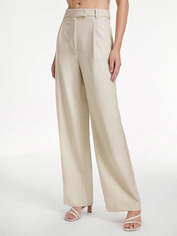 LOVEVVR High Waisted Relaxed Fit Wide Leg Dress Pants