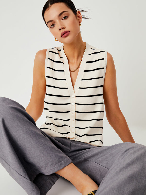 LOVEVVR Effortless Stripe Vest