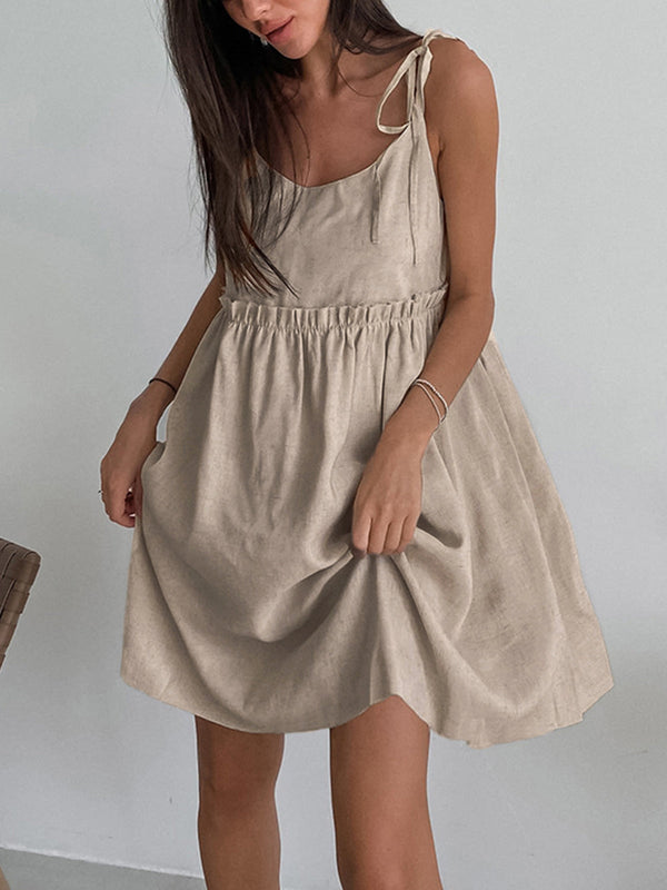 LOVEVVR Levanzo Tied Shoulder Short Dress