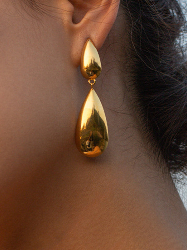 LOVEVVR Double Teardrop Earrings