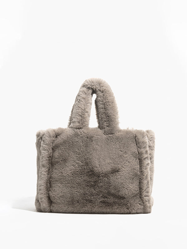 LOVEVVR Furry Tote Bag