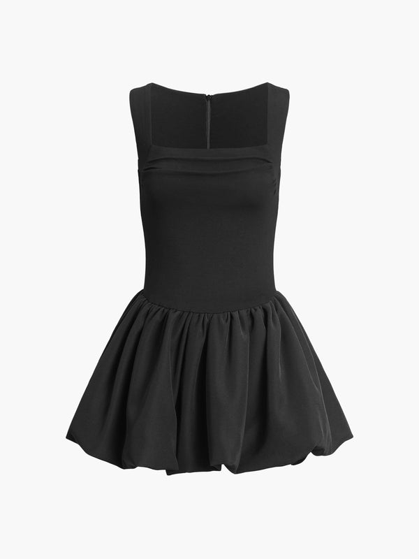 LOVEVVR Low Cut Square Neck Short Dress