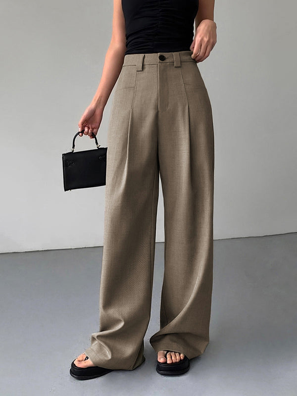 LOVEVVR Divine Pleat Wide Leg Dress Pants