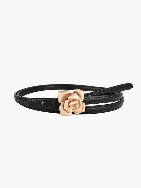 LOVEVVR Gold Buckle Rose Belt