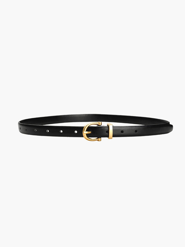 LOVEVVR Adjustable Simple Metal Pin Buckle Belt