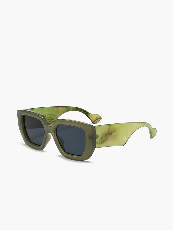 LOVEVVR Marble Printed Square Sunglasses