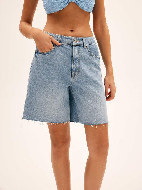 LOVEVVR Casual Denim Shorts