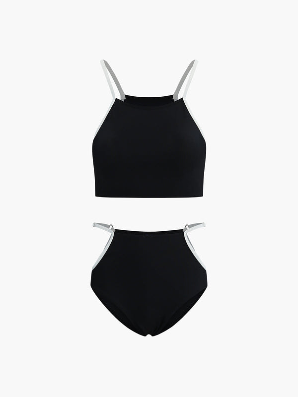 LOVEVVR Contrast Binding Cutout Bikini Set