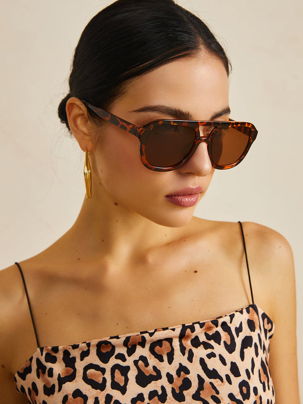 LOVEVVR Leopard Print Sunglasses