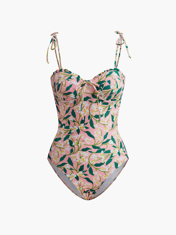 LOVEVVR Floral One Piece Swimsuit