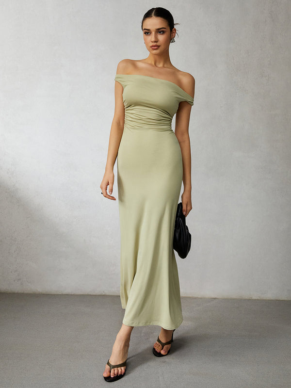 LOVEVVR Casual Off Shoulder Long Dress