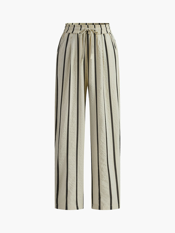 LOVEVVR Leisure Striped Long Pants