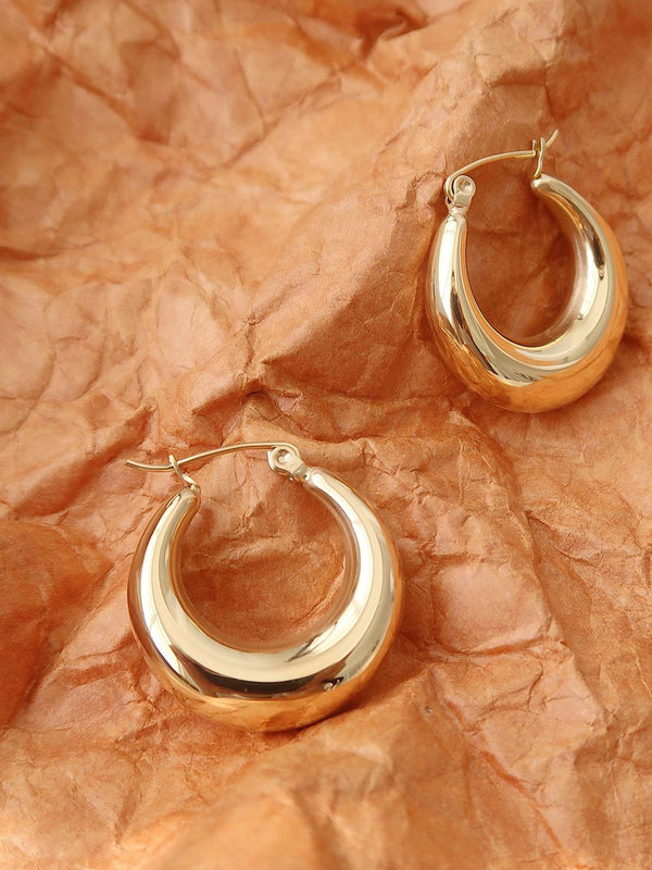 LOVEVVR Golden Hoop Earrings