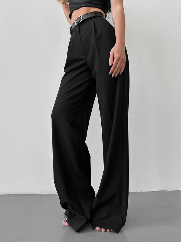 LOVEVVR High-Waist Wide Leg Pants