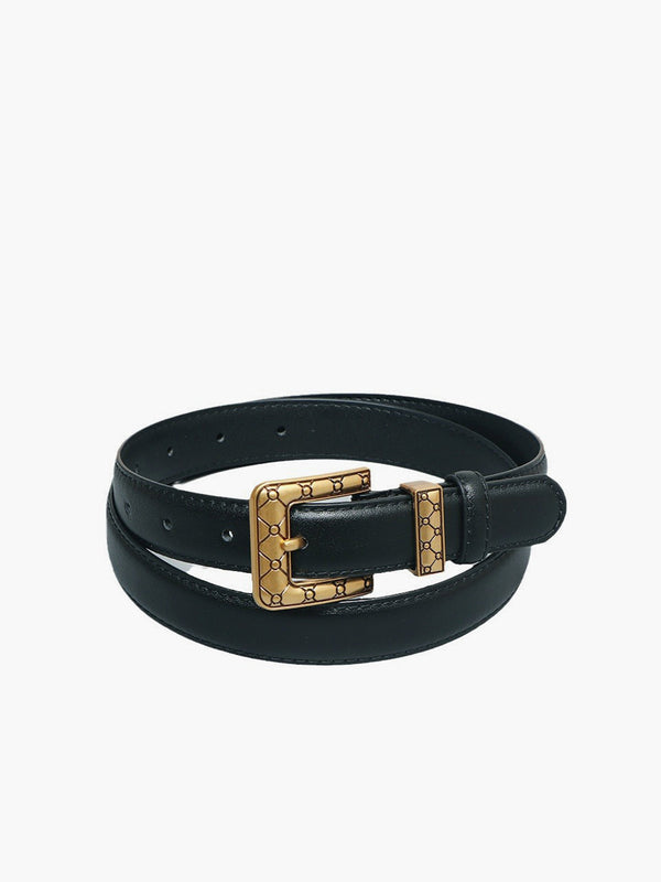 LOVEVVR Golden Square Buckle Belt