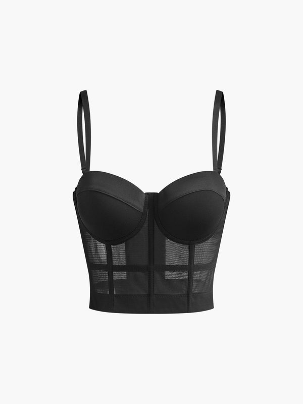 LOVEVVR Mesh Sheer Piping Corset