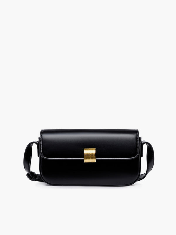 LOVEVVR Glossy Buckle Clutch & Shoulder Bag