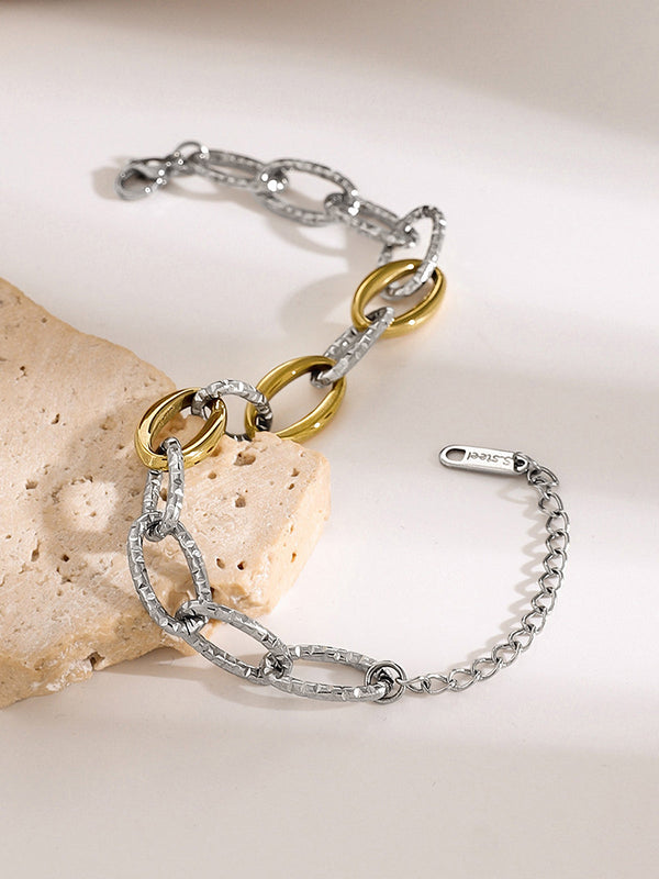 LOVEVVR Golden & Silver Link  Bracelet