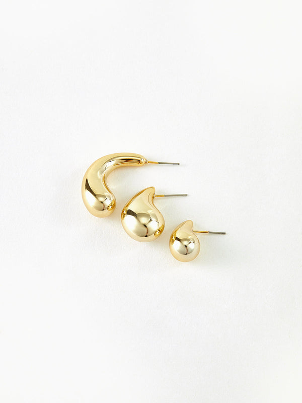 LOVEVVR 3pcs Water Drop Stud Earrings