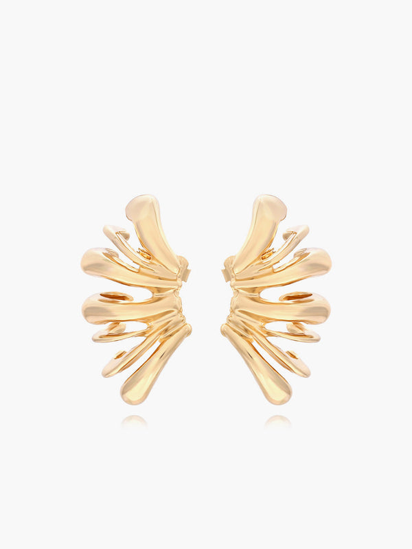 LOVEVVR Golden Angel Wings Stud Earrings