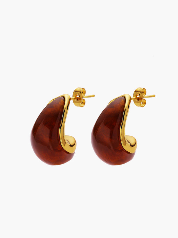 LOVEVVR Honey Drop Stud Earrings