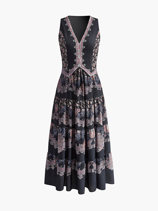 LOVEVVR Beheme Printed Floral Dress