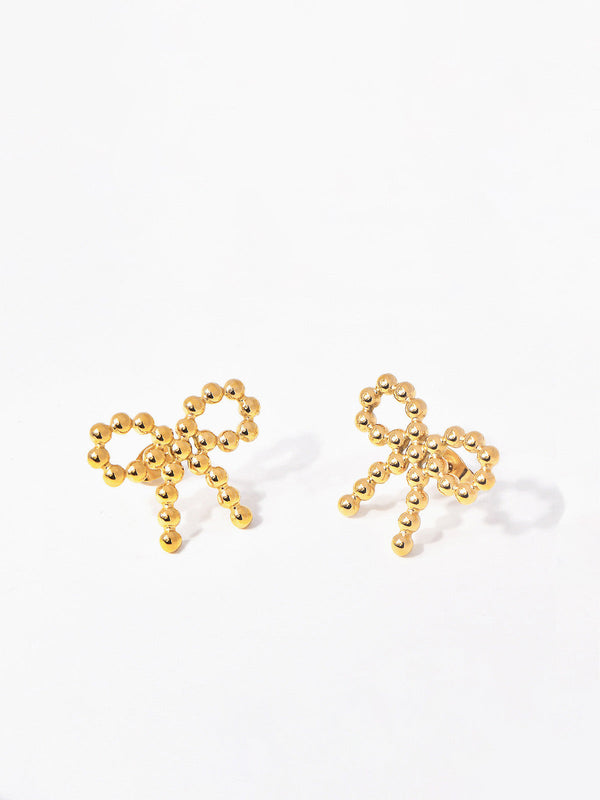 LOVEVVR Beaded Bow Earrings