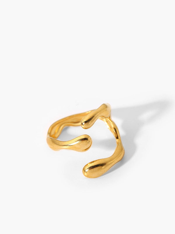 LOVEVVR Irregular Wave Open Ring