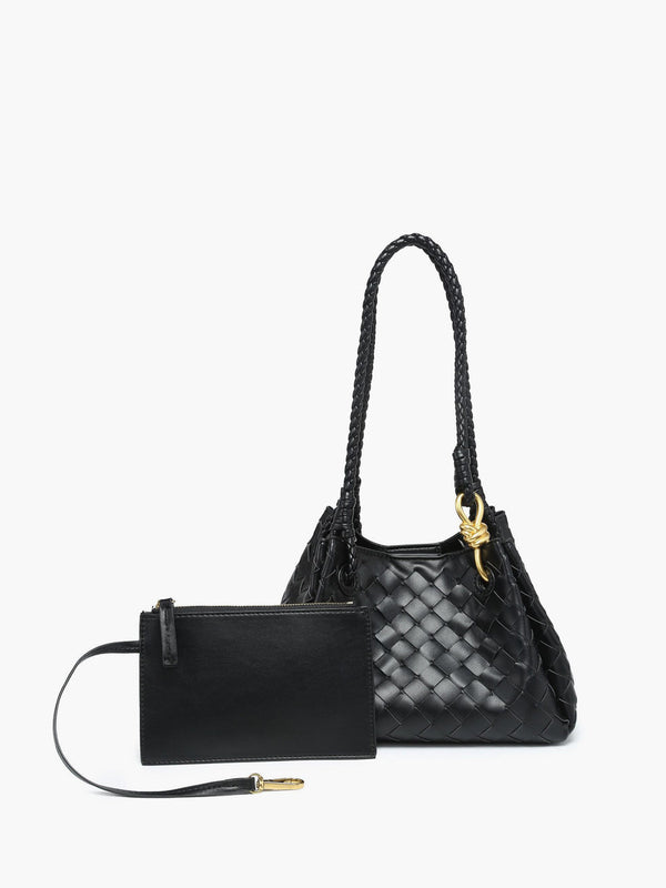 LOVEVVR Chic Woven Bucket Bag