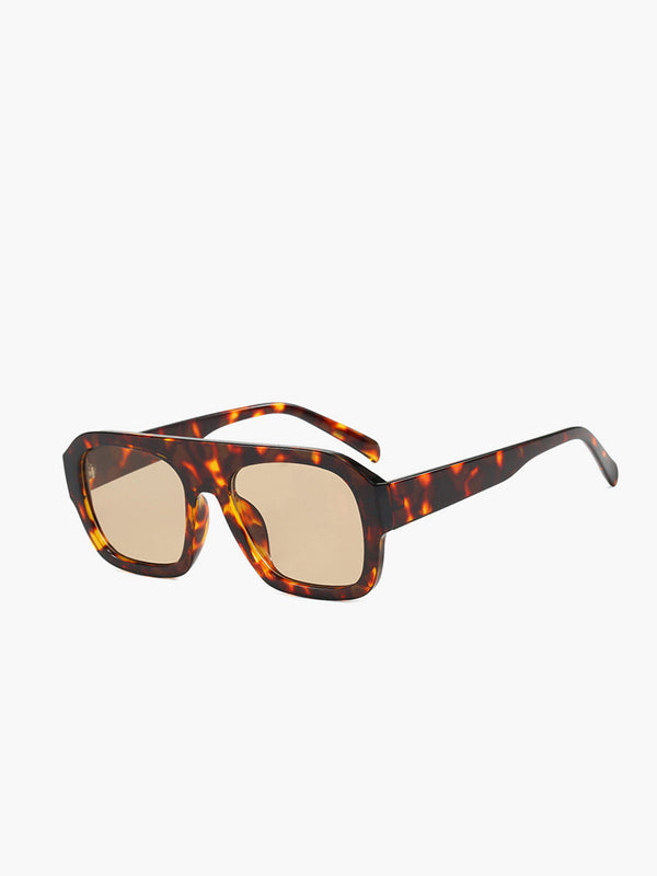 LOVEVVR Leopard Printed Square Sunglasses