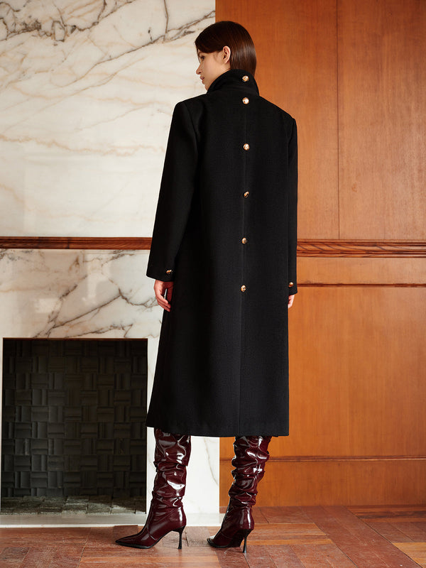 LOVEVVR Elegant Lapel Belted Coat