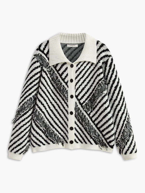 LOVEVVR Boheme Button Lapel Cardigan