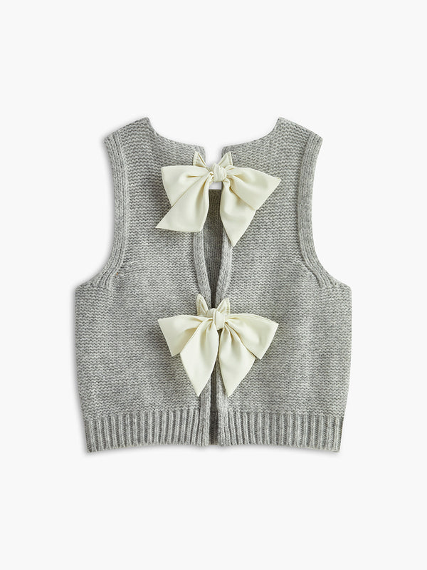 LOVEVVR Bow Front Sweater Vest