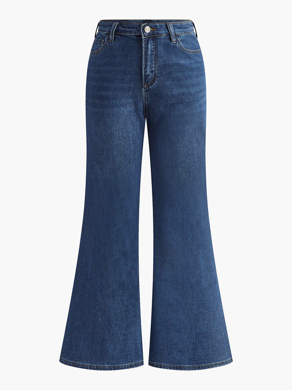 LOVEVVR Cotton Denim Bootcut Jeans