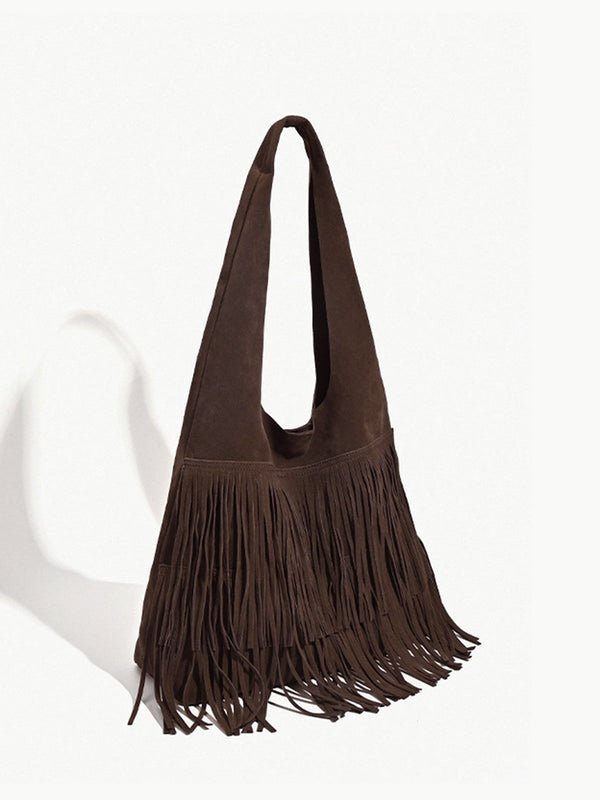 LOVEVVR Boheme Tassel Hobo Bag