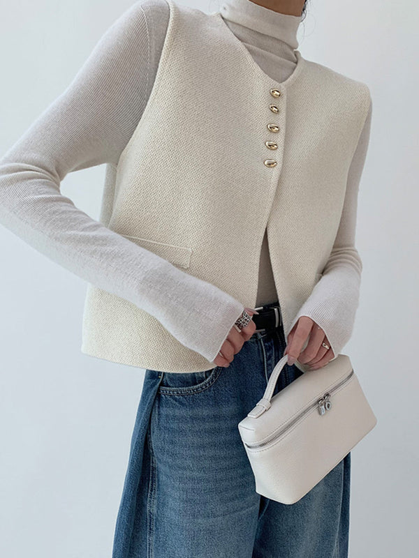 LOVEVVR Elegant Split Sweater Vest