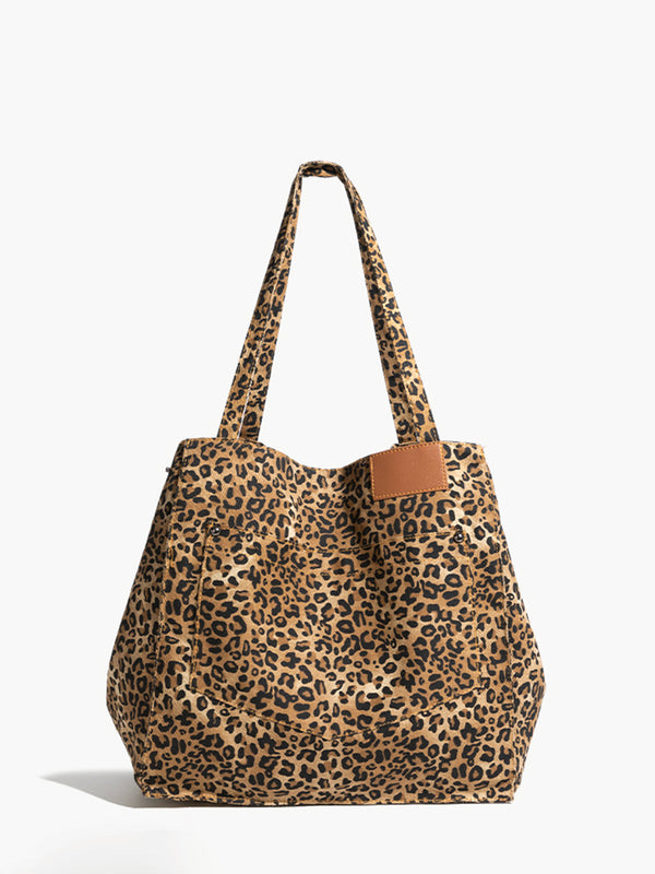 LOVEVVR Leopard Printed Large Capacity Hobo Bag