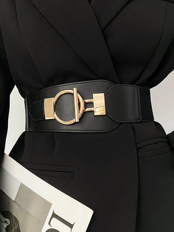 LOVEVVR Metal Lariat Elastic Wide Belt