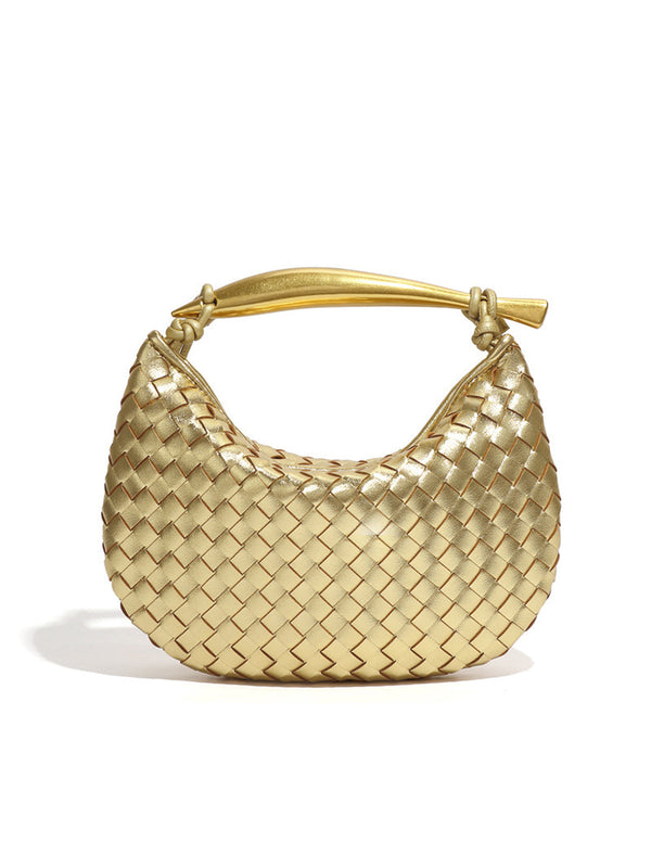 LOVEVVR Metallic Woven Bag