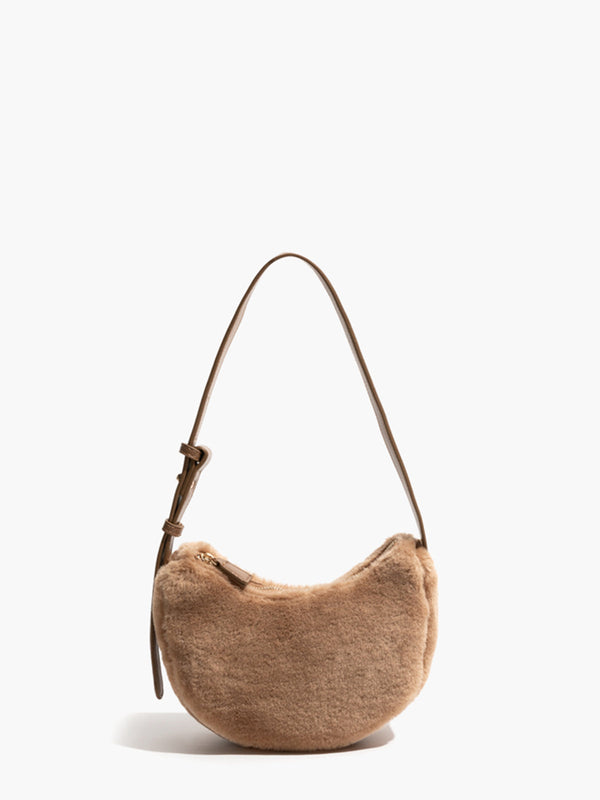 LOVEVVR Adjustable Strap Fuzzy Armpit Bag