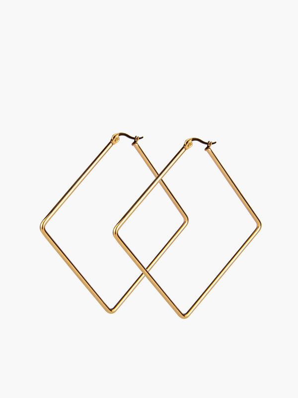 LOVEVVR Geometric Square Pendant Earrings