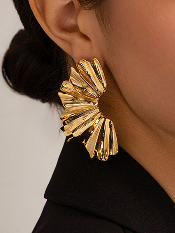 LOVEVVR Irregular Leave Drop Earrings