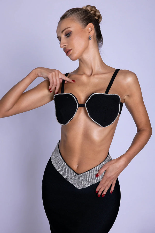 LOVEVVR Lashay Diamond Heart Camisole Top