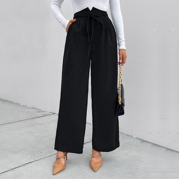 LOVEVVR 2025  casual high-waisted wide-leg pants straight commuting new casual pants Hot autumn and winter loose suit pants